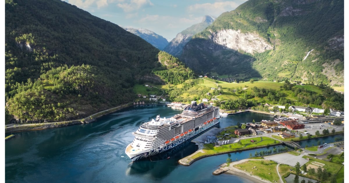 A retreat ship among Norwegian fjords