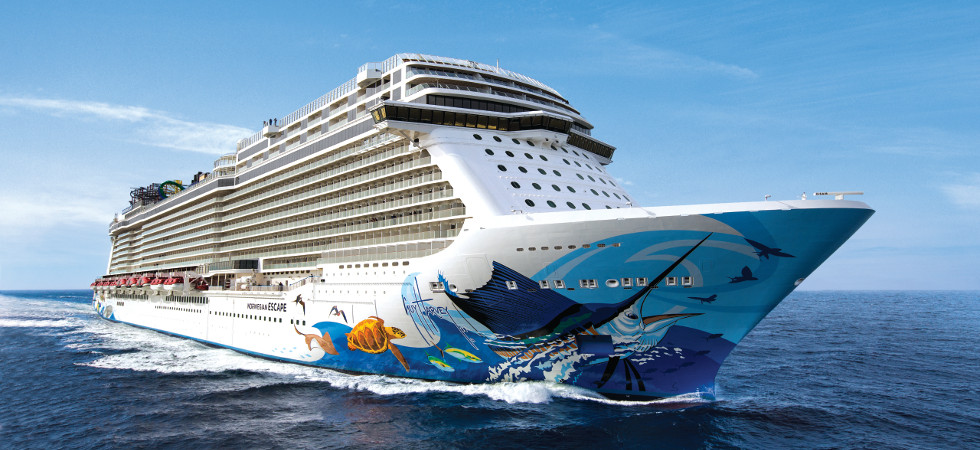 A premium retreat ship near Caribbean islands